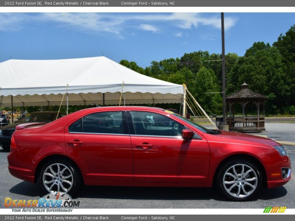 2012 Ford Fusion SE Red Candy Metallic / Charcoal Black Photo #2
