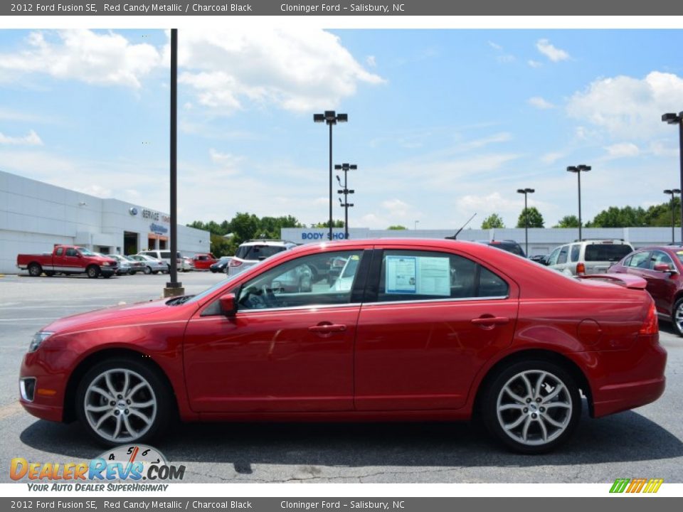 2012 Ford Fusion SE Red Candy Metallic / Charcoal Black Photo #6