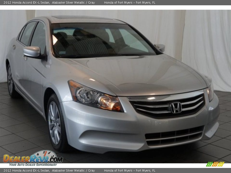 2012 Honda Accord EX-L Sedan Alabaster Silver Metallic / Gray Photo #2