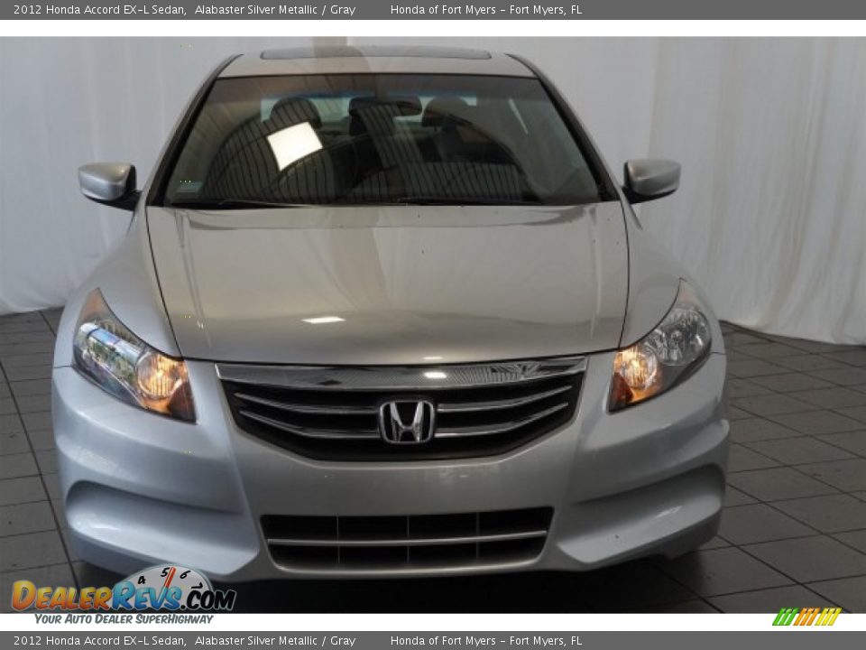 2012 Honda Accord EX-L Sedan Alabaster Silver Metallic / Gray Photo #3