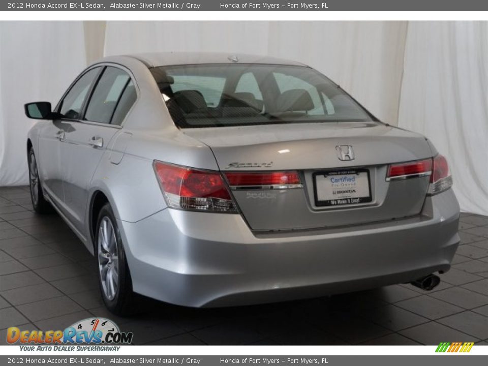 2012 Honda Accord EX-L Sedan Alabaster Silver Metallic / Gray Photo #6