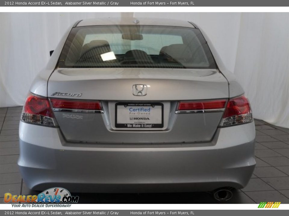 2012 Honda Accord EX-L Sedan Alabaster Silver Metallic / Gray Photo #7