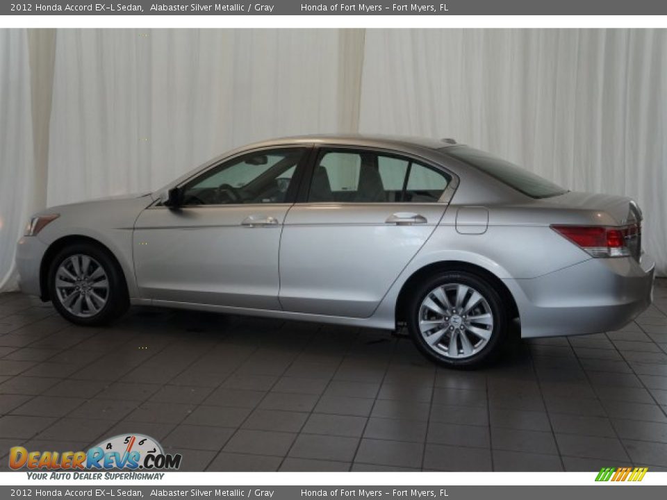 2012 Honda Accord EX-L Sedan Alabaster Silver Metallic / Gray Photo #8