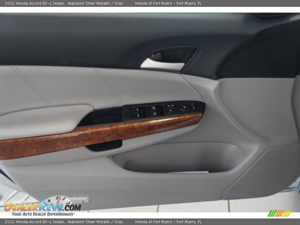 2012 Honda Accord EX-L Sedan Alabaster Silver Metallic / Gray Photo #9