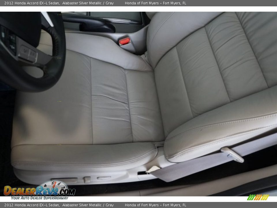 2012 Honda Accord EX-L Sedan Alabaster Silver Metallic / Gray Photo #11