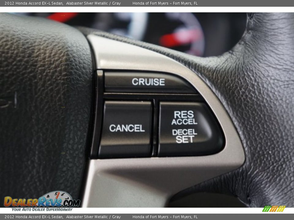 2012 Honda Accord EX-L Sedan Alabaster Silver Metallic / Gray Photo #19