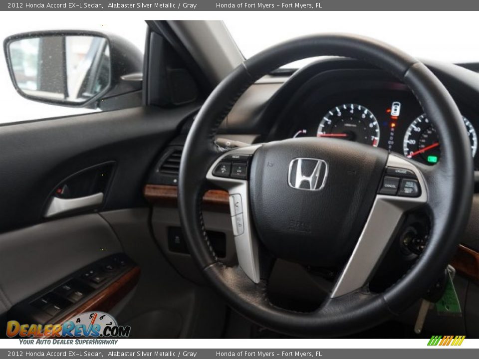 2012 Honda Accord EX-L Sedan Alabaster Silver Metallic / Gray Photo #26