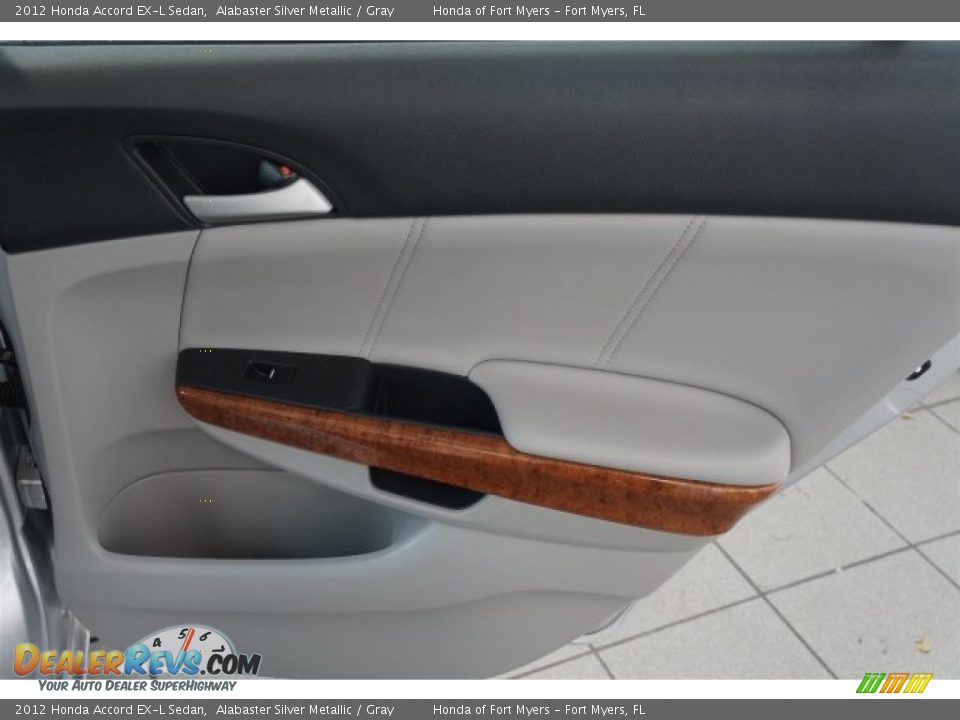 2012 Honda Accord EX-L Sedan Alabaster Silver Metallic / Gray Photo #28