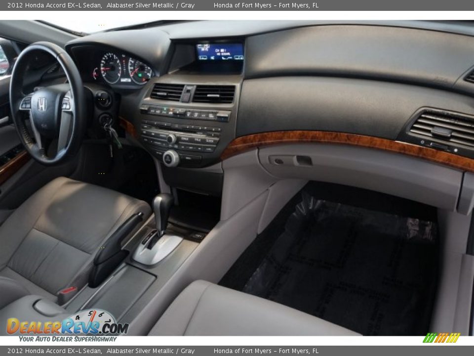 2012 Honda Accord EX-L Sedan Alabaster Silver Metallic / Gray Photo #32