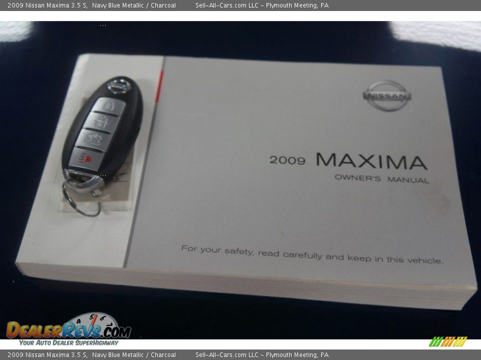 2009 Nissan Maxima 3.5 S Navy Blue Metallic / Charcoal Photo #33