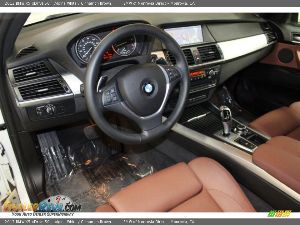 2013 BMW X5 xDrive 50i Alpine White / Cinnamon Brown Photo #9