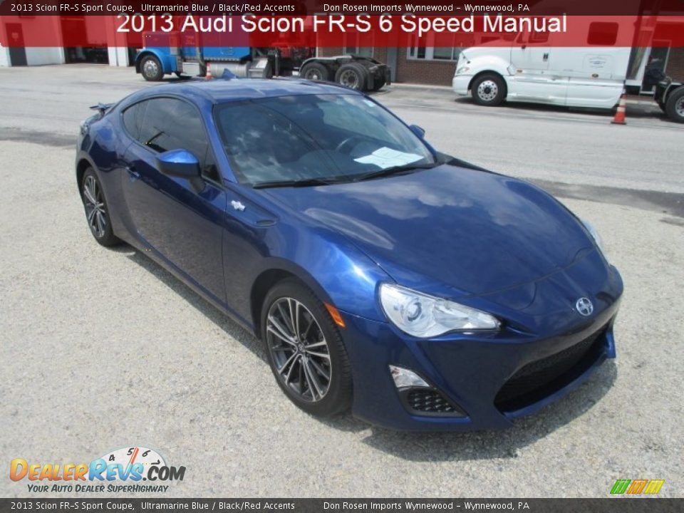 2013 Scion FR-S Sport Coupe Ultramarine Blue / Black/Red Accents Photo #1