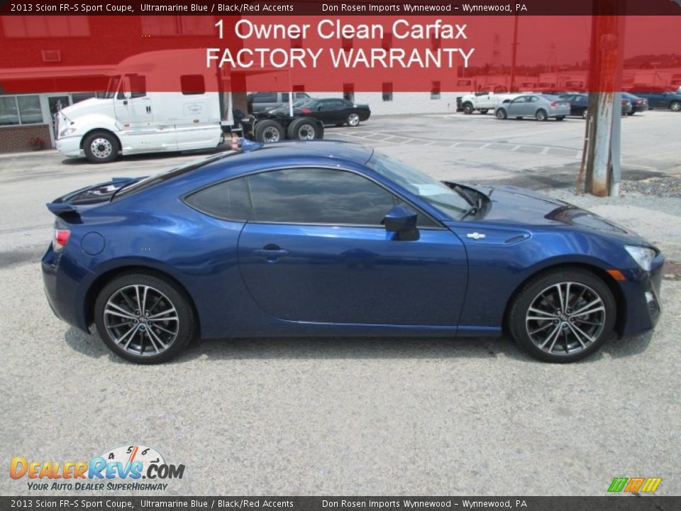 2013 Scion FR-S Sport Coupe Ultramarine Blue / Black/Red Accents Photo #2
