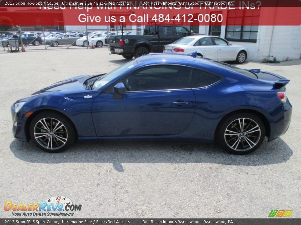 2013 Scion FR-S Sport Coupe Ultramarine Blue / Black/Red Accents Photo #7