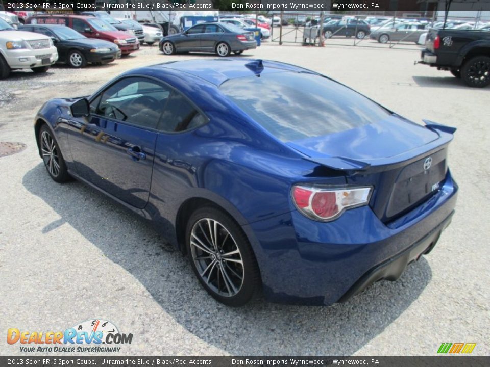 2013 Scion FR-S Sport Coupe Ultramarine Blue / Black/Red Accents Photo #10