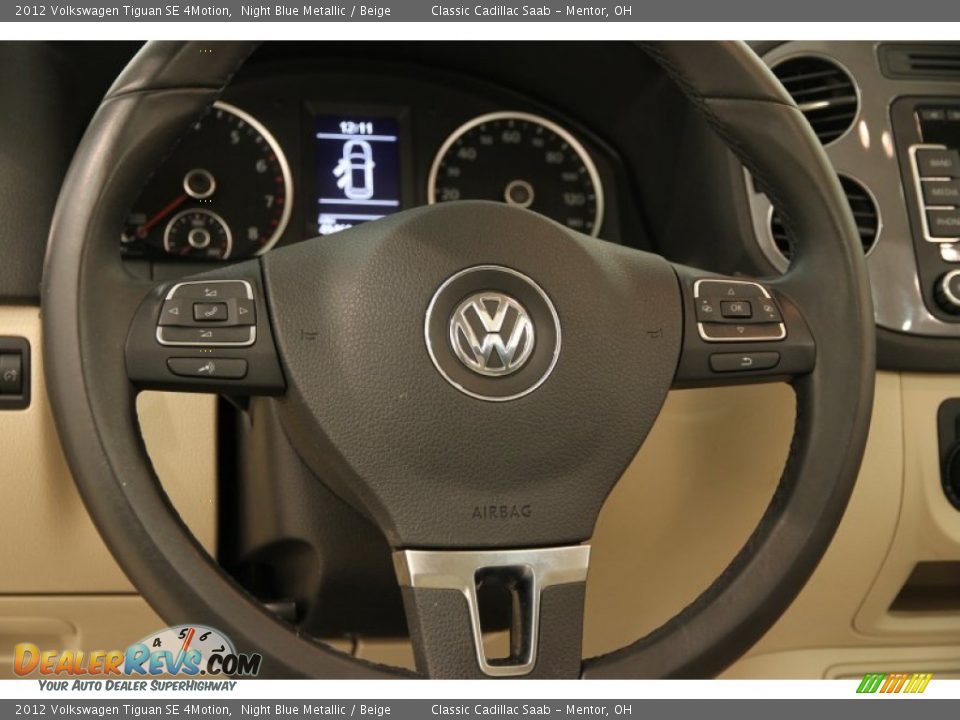 2012 Volkswagen Tiguan SE 4Motion Steering Wheel Photo #6