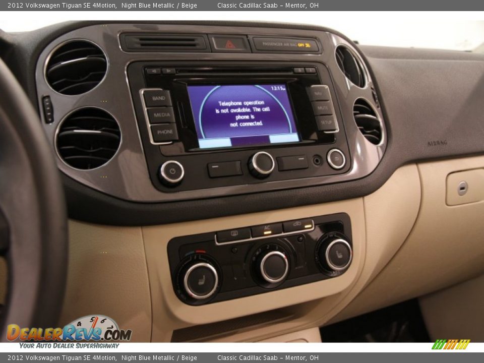 Controls of 2012 Volkswagen Tiguan SE 4Motion Photo #8