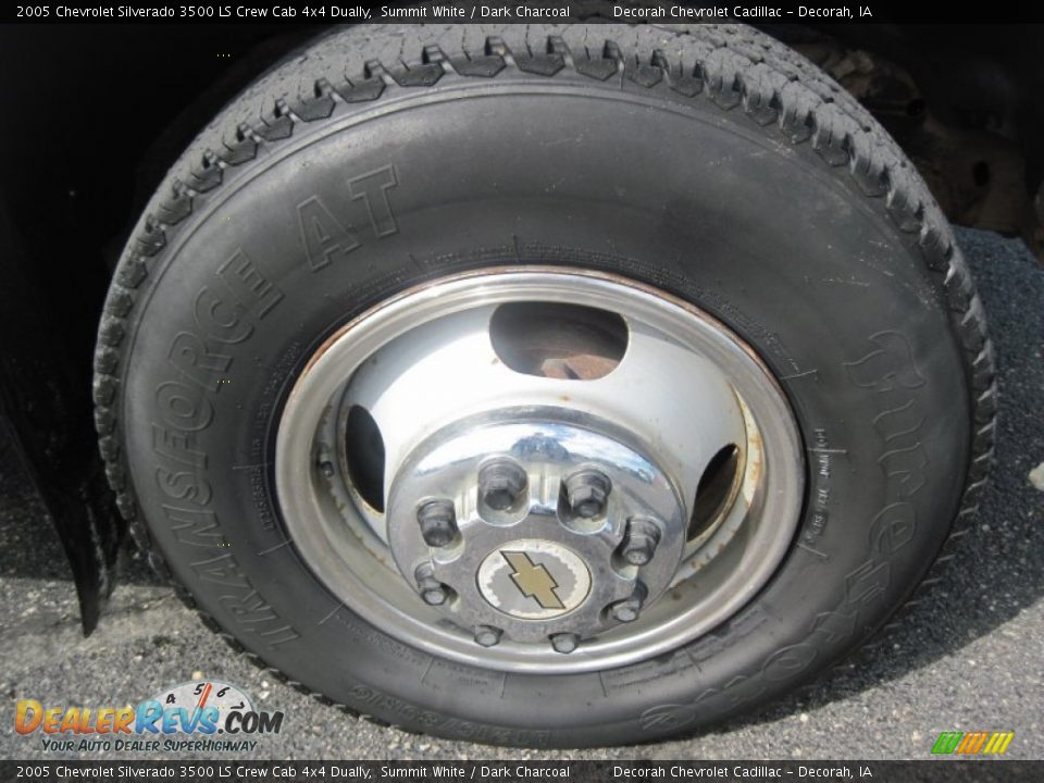 2005 Chevrolet Silverado 3500 LS Crew Cab 4x4 Dually Summit White / Dark Charcoal Photo #7