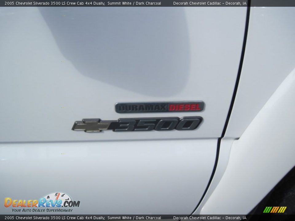 2005 Chevrolet Silverado 3500 LS Crew Cab 4x4 Dually Summit White / Dark Charcoal Photo #11