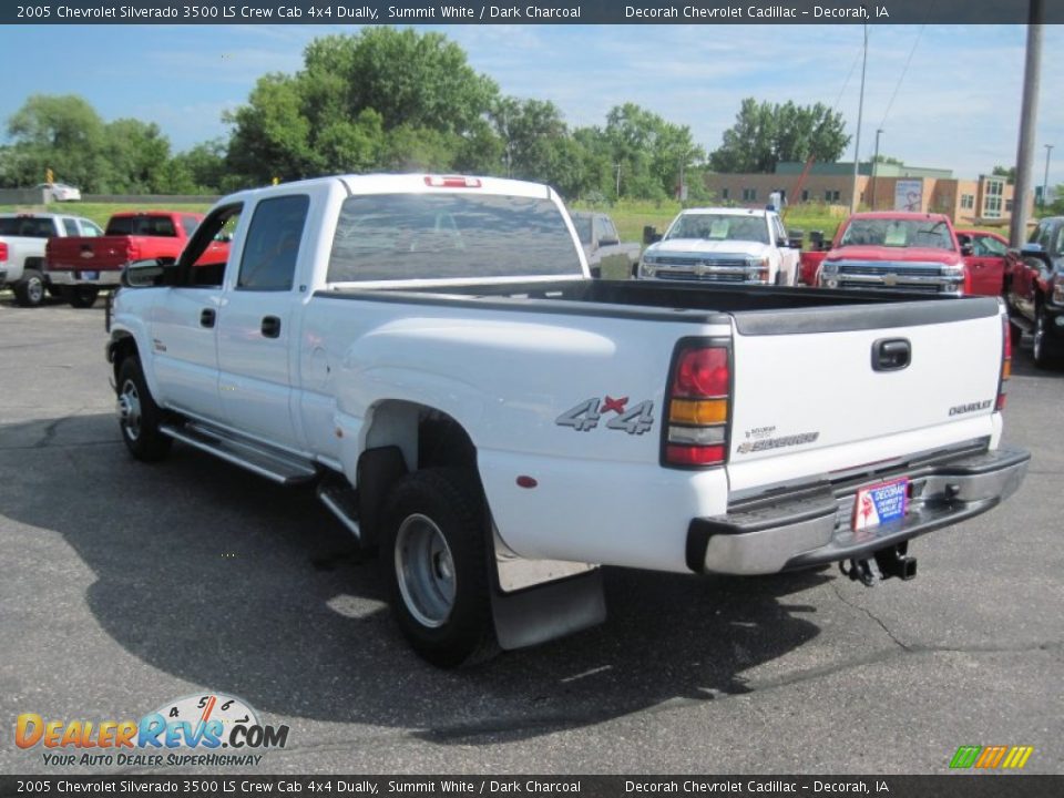 2005 Chevrolet Silverado 3500 LS Crew Cab 4x4 Dually Summit White / Dark Charcoal Photo #20