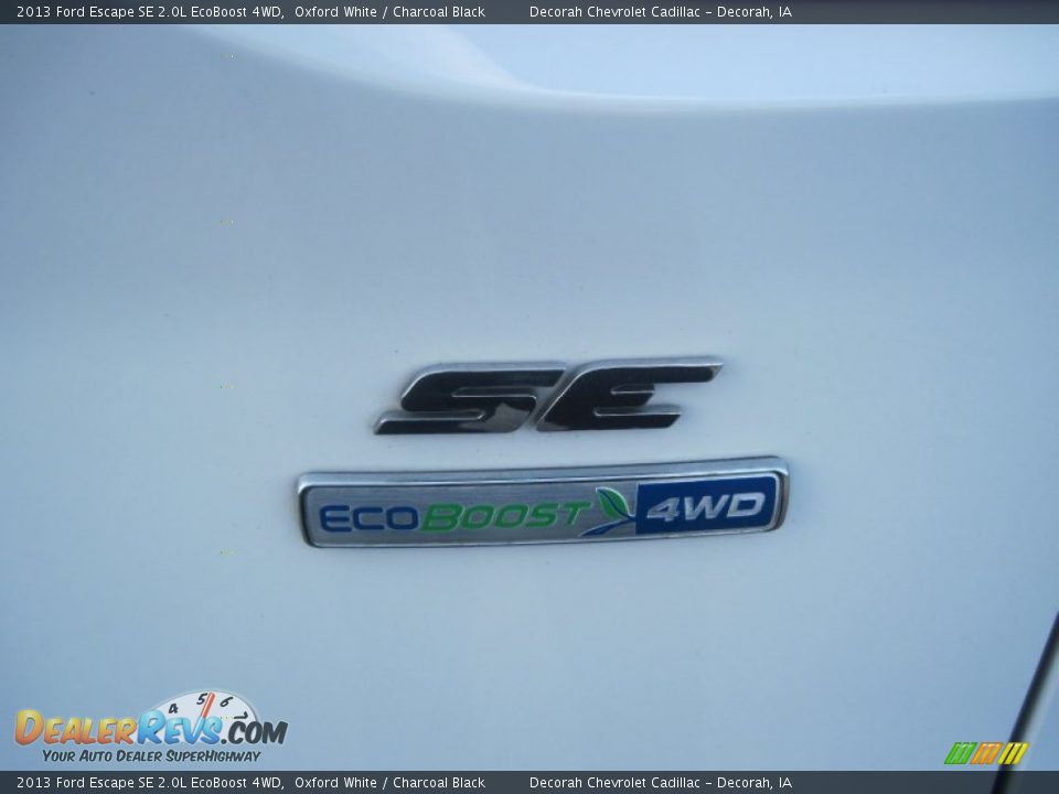 2013 Ford Escape SE 2.0L EcoBoost 4WD Oxford White / Charcoal Black Photo #11
