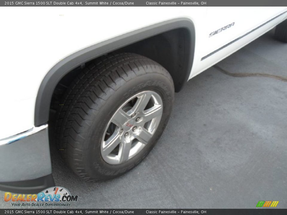 2015 GMC Sierra 1500 SLT Double Cab 4x4 Summit White / Cocoa/Dune Photo #3