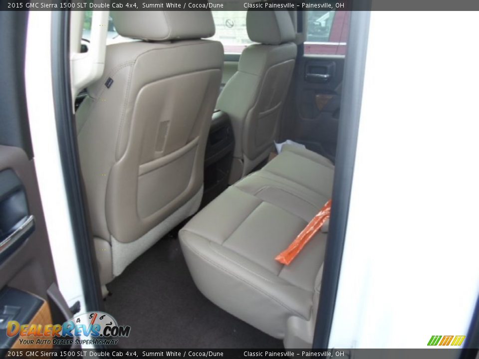 2015 GMC Sierra 1500 SLT Double Cab 4x4 Summit White / Cocoa/Dune Photo #5