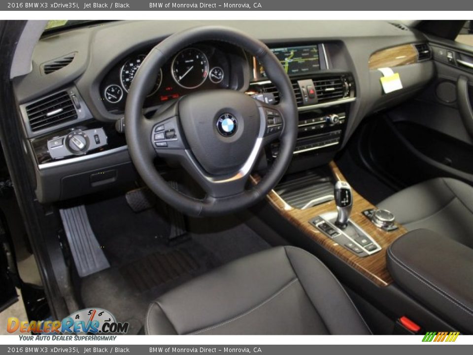 Black Interior - 2016 BMW X3 xDrive35i Photo #7