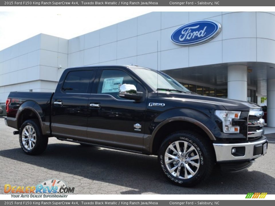 2015 Ford F150 King Ranch SuperCrew 4x4 Tuxedo Black Metallic / King Ranch Java/Mesa Photo #2