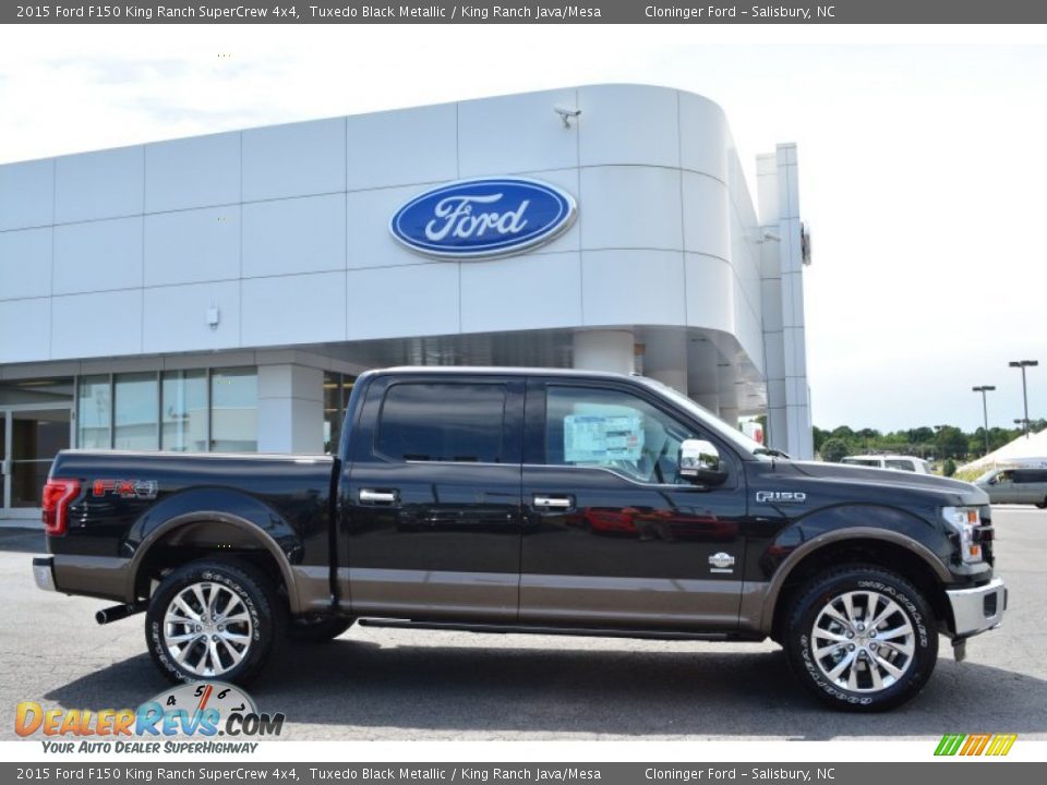 2015 Ford F150 King Ranch SuperCrew 4x4 Tuxedo Black Metallic / King Ranch Java/Mesa Photo #3