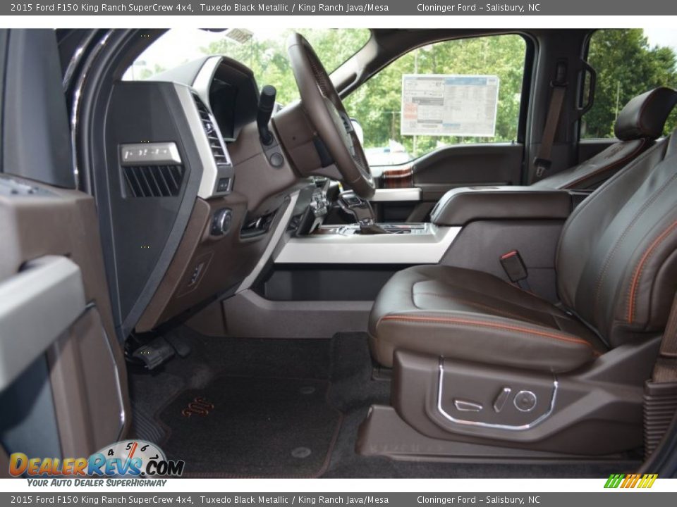2015 Ford F150 King Ranch SuperCrew 4x4 Tuxedo Black Metallic / King Ranch Java/Mesa Photo #10