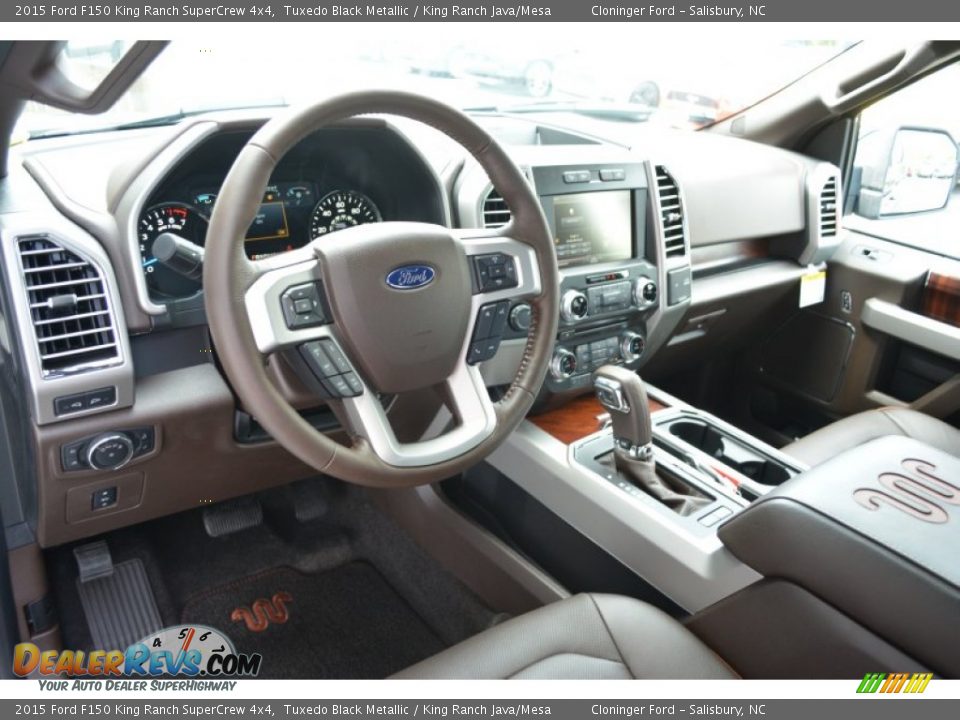 2015 Ford F150 King Ranch SuperCrew 4x4 Tuxedo Black Metallic / King Ranch Java/Mesa Photo #11