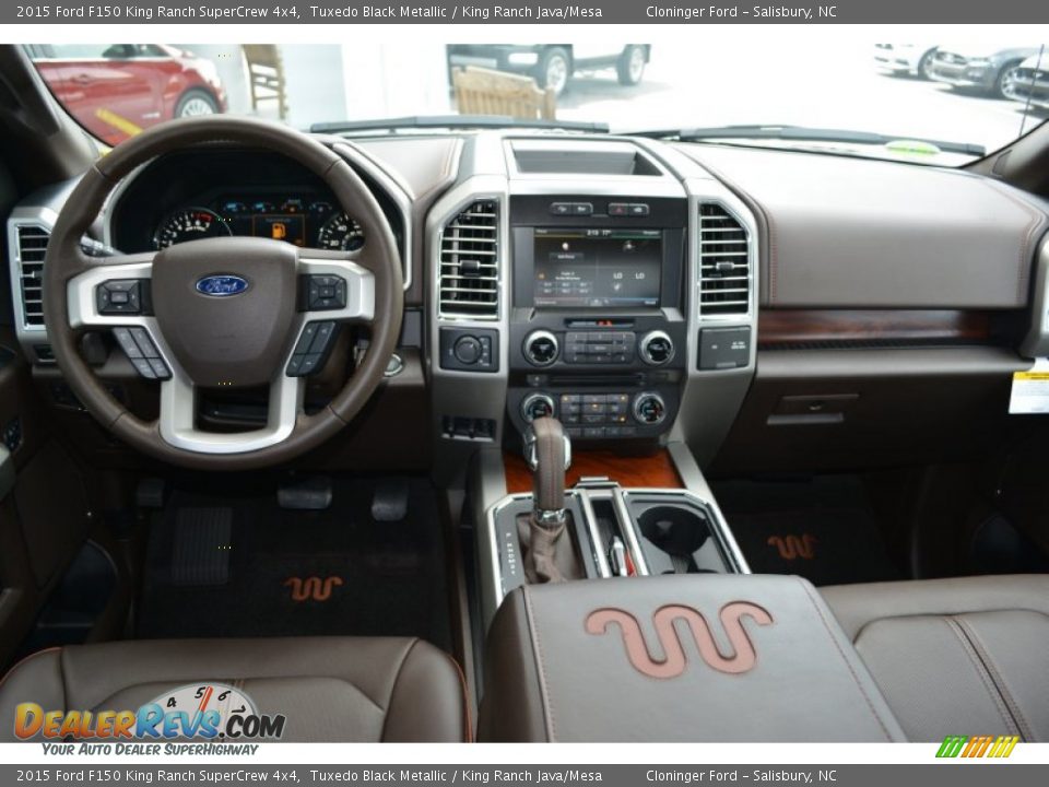 2015 Ford F150 King Ranch SuperCrew 4x4 Tuxedo Black Metallic / King Ranch Java/Mesa Photo #12