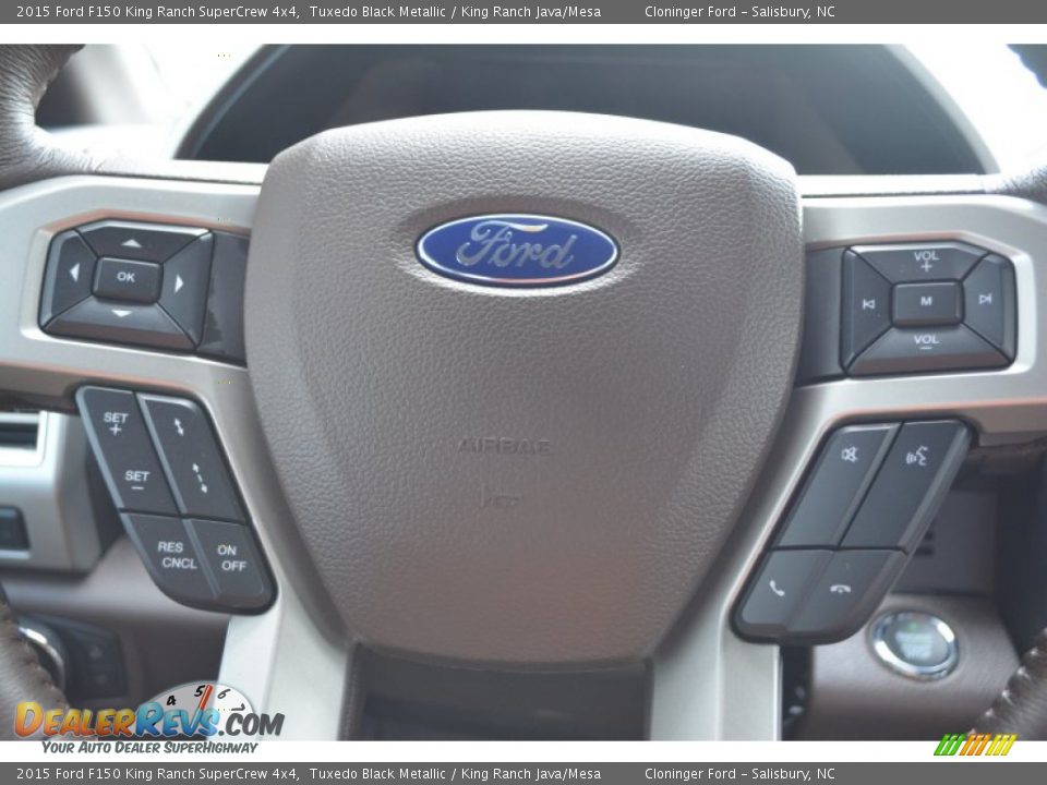 2015 Ford F150 King Ranch SuperCrew 4x4 Tuxedo Black Metallic / King Ranch Java/Mesa Photo #30