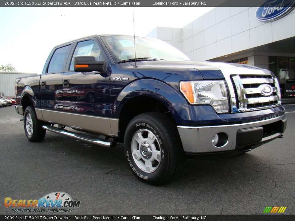 2009 Ford F150 XLT SuperCrew 4x4 Dark Blue Pearl Metallic / Camel/Tan Photo #1