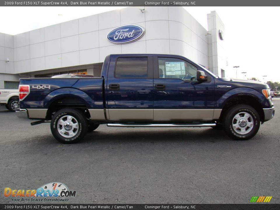 2009 Ford F150 XLT SuperCrew 4x4 Dark Blue Pearl Metallic / Camel/Tan Photo #2