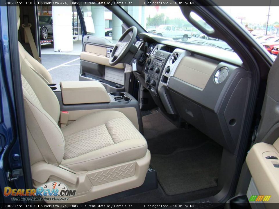 2009 Ford F150 XLT SuperCrew 4x4 Dark Blue Pearl Metallic / Camel/Tan Photo #12