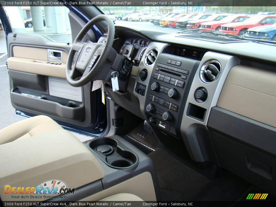 2009 Ford F150 XLT SuperCrew 4x4 Dark Blue Pearl Metallic / Camel/Tan Photo #13