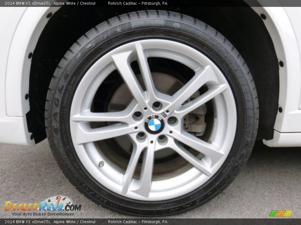 2014 BMW X3 xDrive35i Alpine White / Chestnut Photo #17