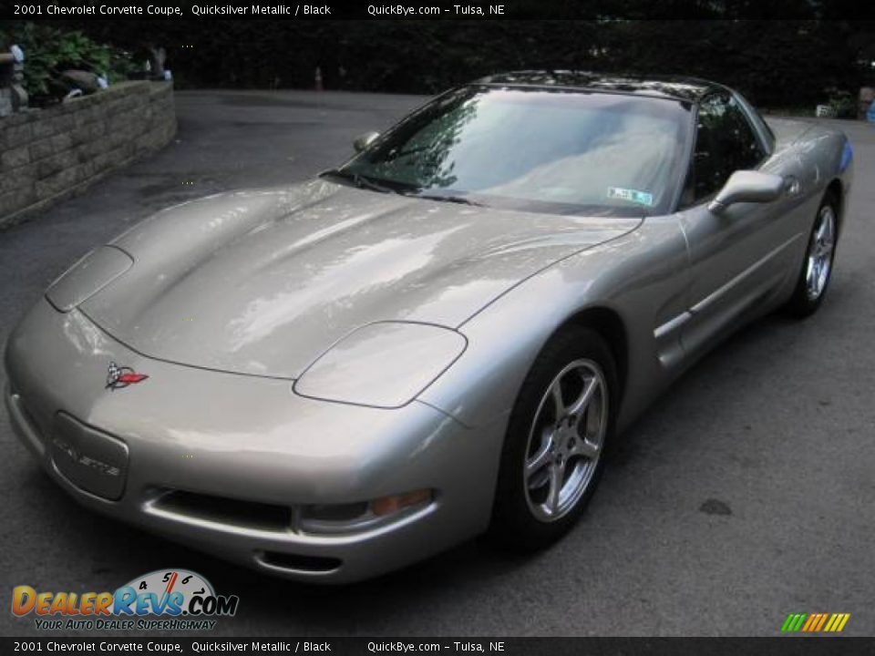 2001 Chevrolet Corvette Coupe Quicksilver Metallic / Black Photo #1