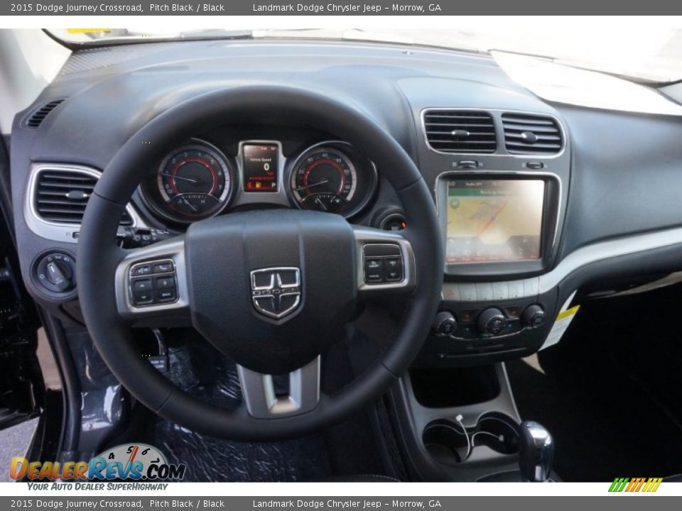 2015 Dodge Journey Crossroad Pitch Black / Black Photo #7