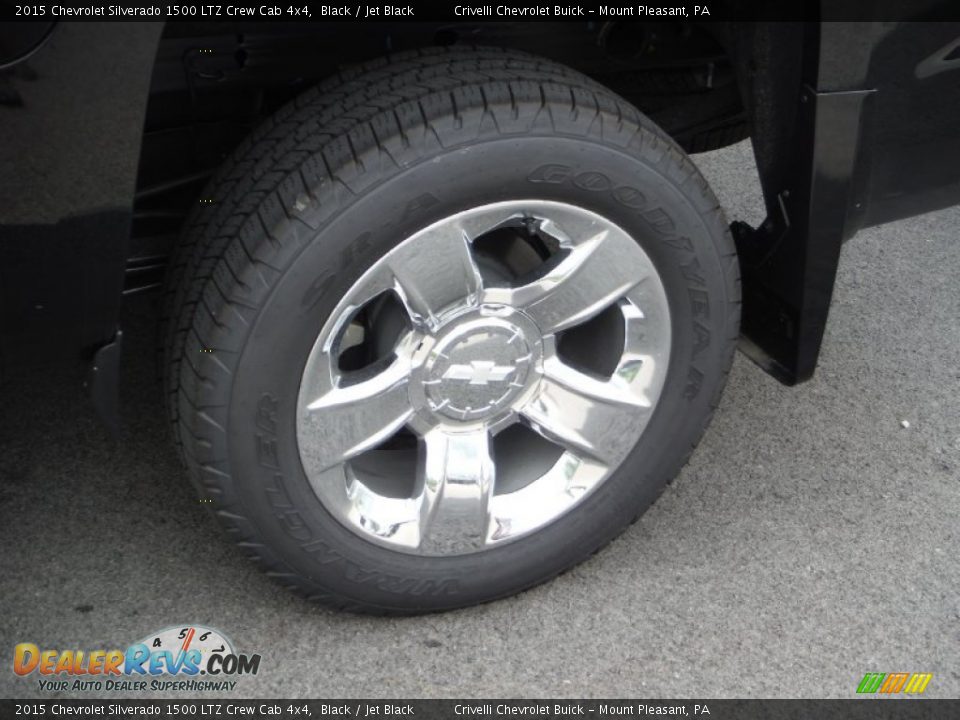 2015 Chevrolet Silverado 1500 LTZ Crew Cab 4x4 Black / Jet Black Photo #3