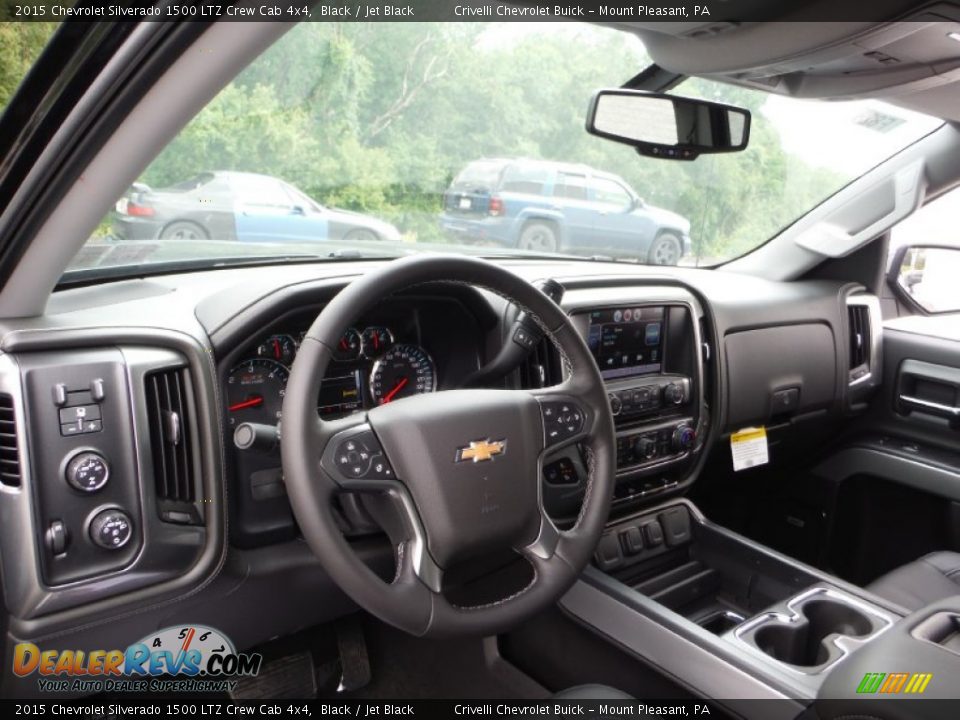 2015 Chevrolet Silverado 1500 LTZ Crew Cab 4x4 Black / Jet Black Photo #9
