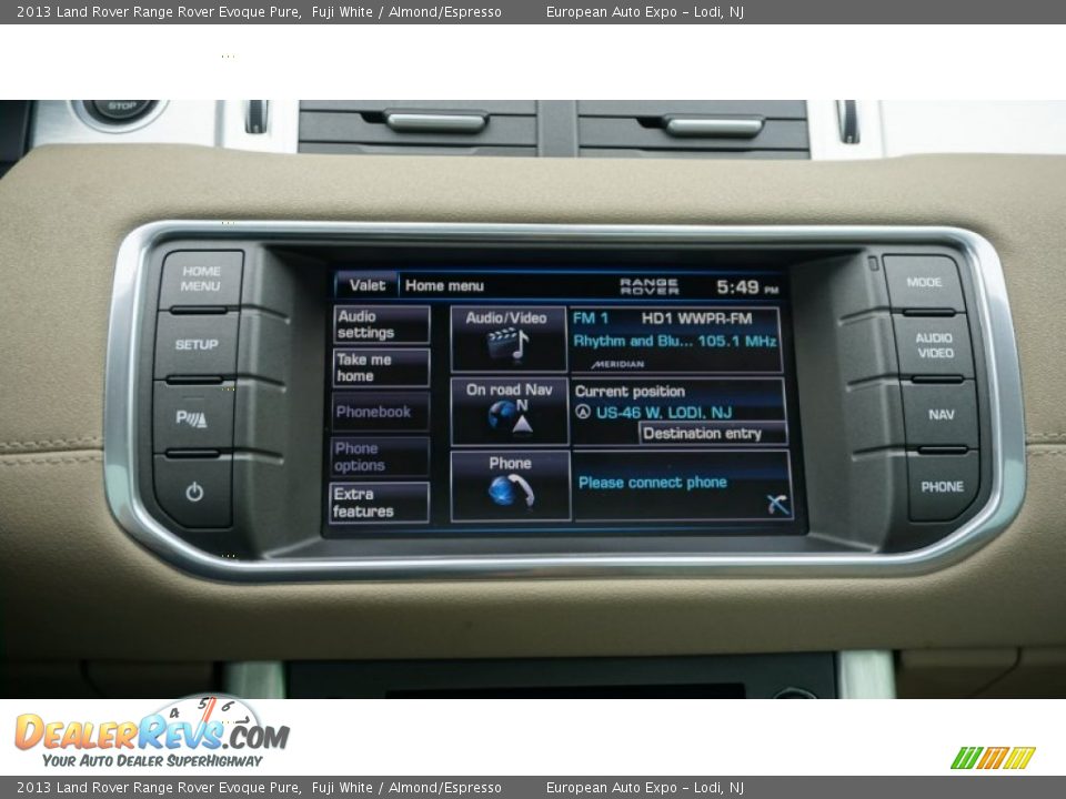 2013 Land Rover Range Rover Evoque Pure Fuji White / Almond/Espresso Photo #27