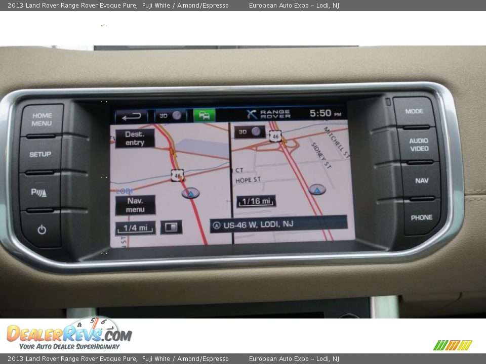 2013 Land Rover Range Rover Evoque Pure Fuji White / Almond/Espresso Photo #32