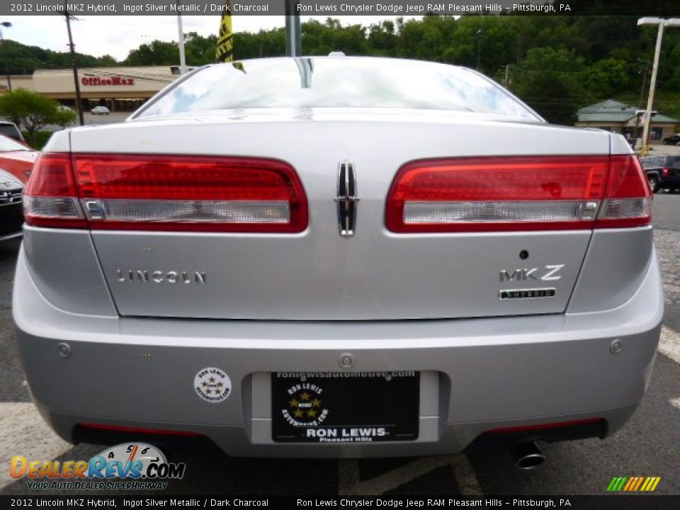 2012 Lincoln MKZ Hybrid Ingot Silver Metallic / Dark Charcoal Photo #3