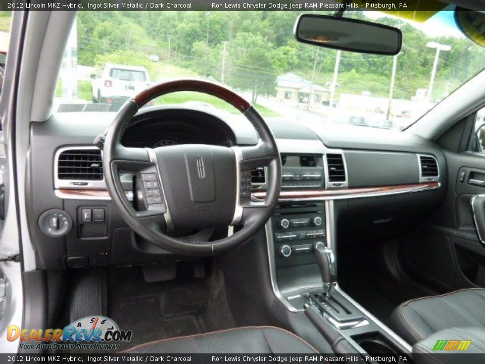 2012 Lincoln MKZ Hybrid Ingot Silver Metallic / Dark Charcoal Photo #11