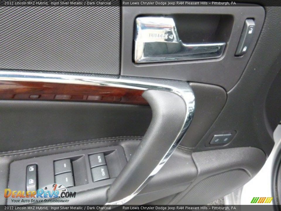2012 Lincoln MKZ Hybrid Ingot Silver Metallic / Dark Charcoal Photo #12
