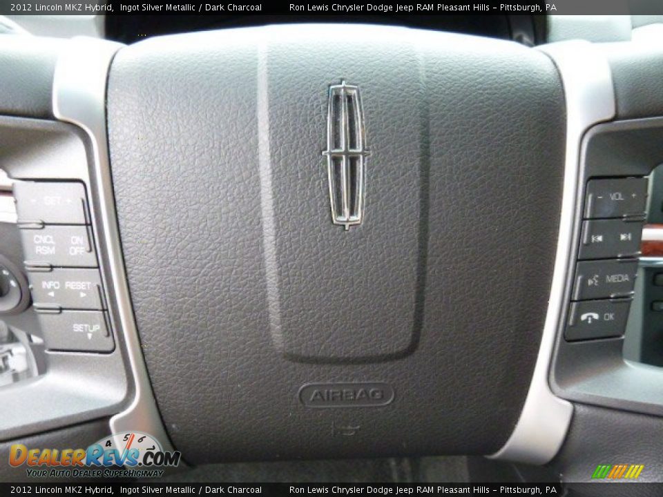 2012 Lincoln MKZ Hybrid Ingot Silver Metallic / Dark Charcoal Photo #14