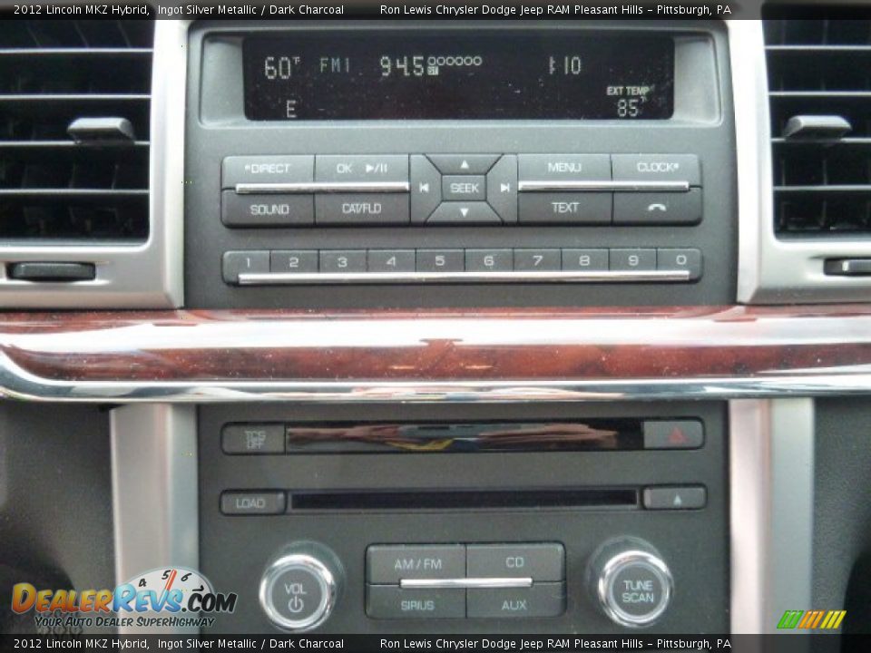 2012 Lincoln MKZ Hybrid Ingot Silver Metallic / Dark Charcoal Photo #17